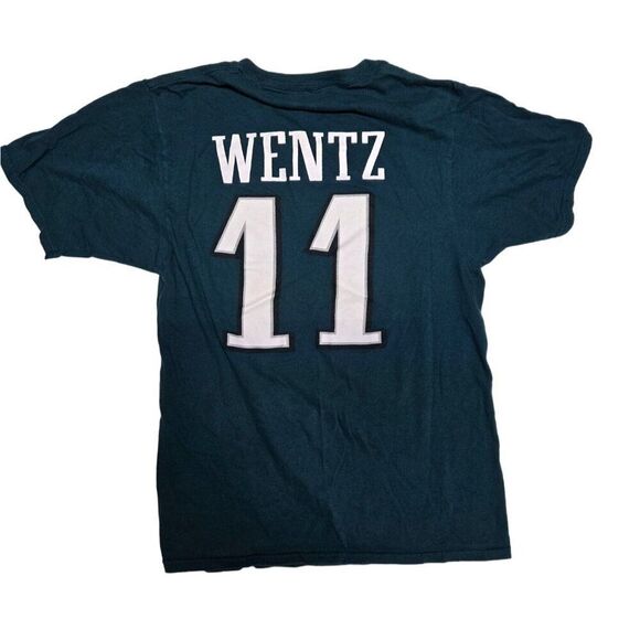 Philadelphia Eagles Carson Wentz #11 NFL Football Jersey T-Shirt Fan Gear Size S - Picture 2 of 7